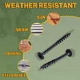 thumbnail image 6 of Deck screws #10 x 5 inches, 100 screws per pack, black long wood screws, rust resistant, outdoor epoxy coating, suitable for outdoor decks, star/Torx drive heads, includes T30 star bits., 6 of 9
