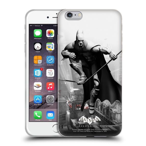 Head Case Designs Officially Licensed Batman Arkham City Key Art Comic Book Cover Soft Gel Case Compatible with Apple iPhone 6 Plus / iPhone 6s Plus