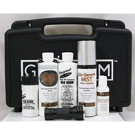 Glo Toob Light - Glo Germ MIST Deluxe Simulated Germ Kit w/Gel & UV Flashlight