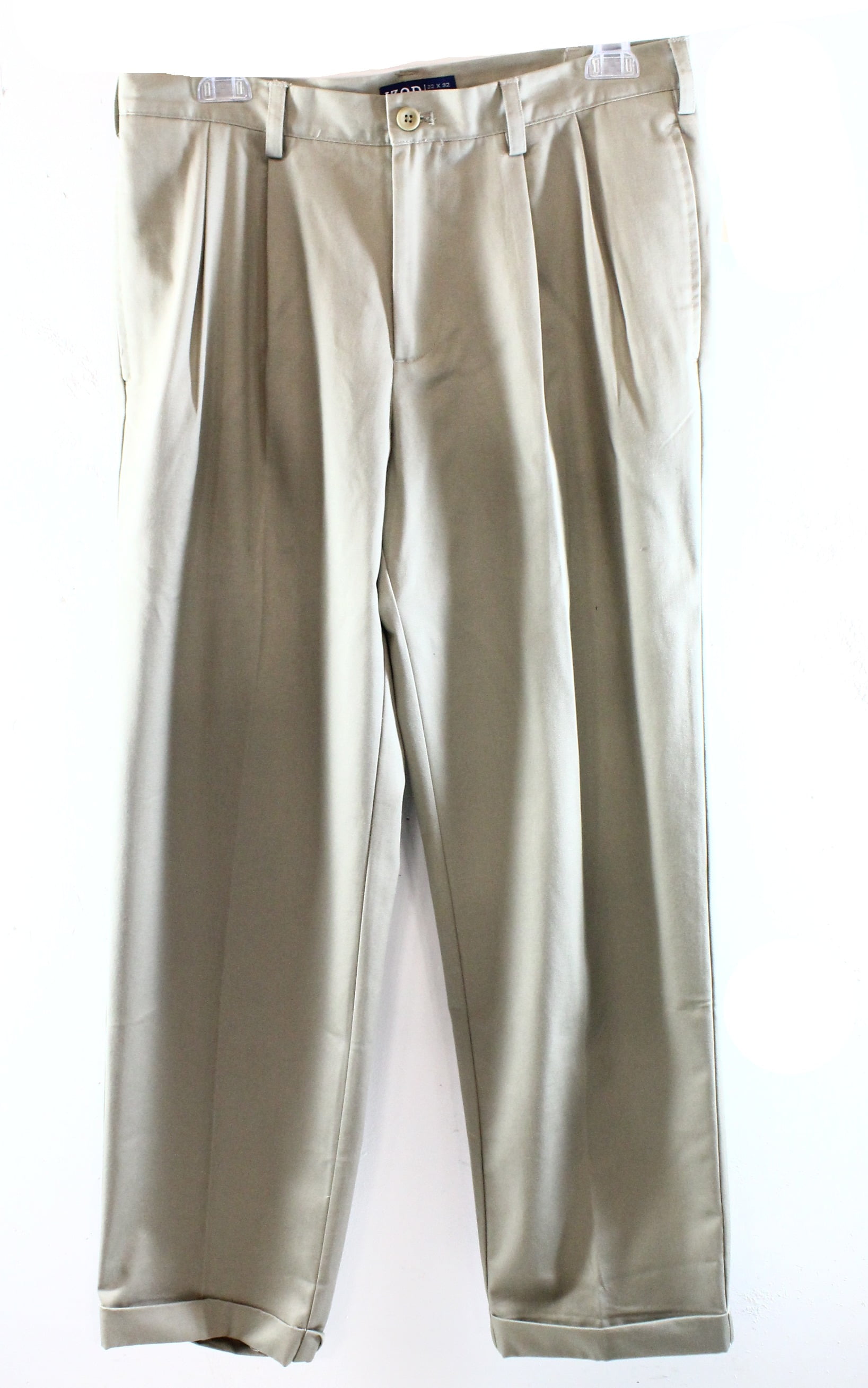 izod pleated cuffed pants