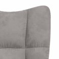 thumbnail image 5 of vidaXL Fauteuil Berçant en Velours Gris Clair, 5 of 5