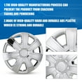 thumbnail image 4 of 4Pcs Set 15" Universal Hubcaps,Wheel Rim Cover Replacement,Snap on Car Truck SUV,ABS&PC Material,Chrome, 4 of 7
