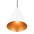 thumbnail image 6 of 41492-69-Livex Lighting-Dulce - 1 Light Cone Pendant In Modern Style-18 Inches Tall and 10 Inches Wide-Shiny White/Polished Chrome Finish, 6 of 13