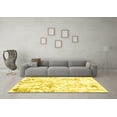 thumbnail image 3 of Ahgly Company Indoor Round Solid Yellow Modern Area Rugs, 6' Round, 3 of 4