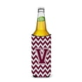 thumbnail image 2 of Letter V Chevron Maroon and White Ultra Beverage Insulators for slim cans CJ1051-VMUK, 2 of 2