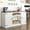 White, variant on 66''W Kitchen Buffet Sideboard Bar Cabinet with Power Outlet, Farmhouse Coffee Bar Cabinet with 4 Tier 9 Storage Shelves