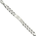 thumbnail image 2 of Sterling Silver 8.5Inch Engraveable Antiqued Curb Link Id Bracelet (8.5 X 10) Made In India qid123-8.5, 2 of 5