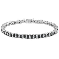 Everly Women's Created Sapphire Created Spinel Sterling Silver Tennis Bracelet