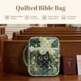thumbnail image 4 of FOR U DESIGNS Cat Leaf Print Bible Case Lightweight Bible Holder Case with Handle Washable Book Cover Church Bag Bible Protective Tote Bag with Zipper Pocket, 4 of 7