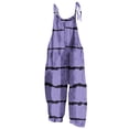 thumbnail image 2 of Girls Striped Printed Cami Jumpsuits Sleeveless Spaghetti Straps Jumpsuit Pants Casual Loose Trousers with Pockets Purple 15-16 Years, 2 of 7