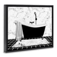 thumbnail image 3 of Stupell Industries Modern Marble Pattern Tub Black Floating Frame Canvas Art, 21 x 17, by Conrad Knutsen, 3 of 8