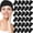 Black, variant on 30 Pack Headband Facial Esthetician Hair Wrap for Women Adjustable Makeup Shower Stretch Towel with Tape(White)
