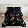 thumbnail image 2 of jejeloiu Cute Dragon Queen Comforter Set,Magic Animal Bedding Comforter Set For Boys Teens Reversible 3 Pieces, 2 of 8