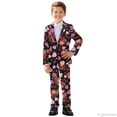 thumbnail image 3 of Whosucclay Little Cow Heart Boys Suit, Polyester Boys Suit Set for Party Performance Wedding, Adjustable Elastic Waist Anti Wrinkle Anti Deform, 3 of 10