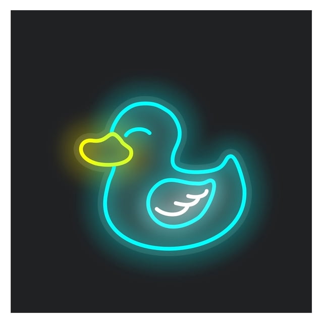 Letrero De Neón LED Pato, Luz Pared, Decoración Para Baño, Sala Juegos, Dormitorio, Bar, Estar, Fiesta Cumpleaños 45cm