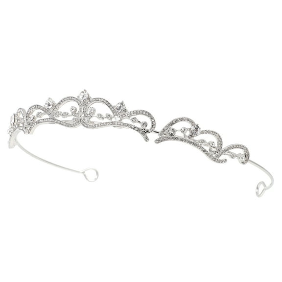 Elegant Rhinestone Tiara for Women Silver Crown Headband for Wedding Party and Banquet Decorations