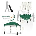 thumbnail image 5 of WDZS 10x10 Pop Up Canopy Tent with Vent, Easy Set Up Tent, Instant Sun Shelter Canopy with Wheeled Bag, 4 Sandbags, 12 Stakes & 4 Ropes, for Parties, Beach, Outdoor, Dark Green, 5 of 9