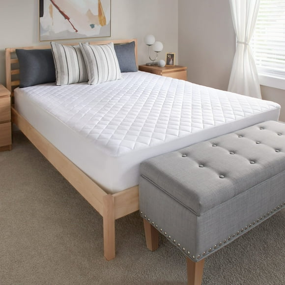 Sealy Luxury Cotton Top Fitted Mattress Pad, Queen
