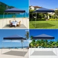 thumbnail image 2 of 7.9x7.9ft Outdoor Pop Up Canopy Tent with Adjustable Height, Portable Folding Lightweight Gazebo Shade Tent with Powder Coated Steel Frame for Beach, Patio, Deck, Weather Proof, Easy Assembly, Blue, 2 of 8
