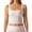 Beige, variant on Crop Tank Tops for Women Square Neck Lace Neckline Stretchy Ribbed Plain Fitted Sleeveless Shirt Y2k Going out Tops