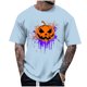 thumbnail image 1 of Blusas y camisas de manga corta y cuello redondo para hombre. Blusas/camisetas de manga corta con cuello redondo y estampado de Halloween para hombre. Blusa para hombre., 1 of 4