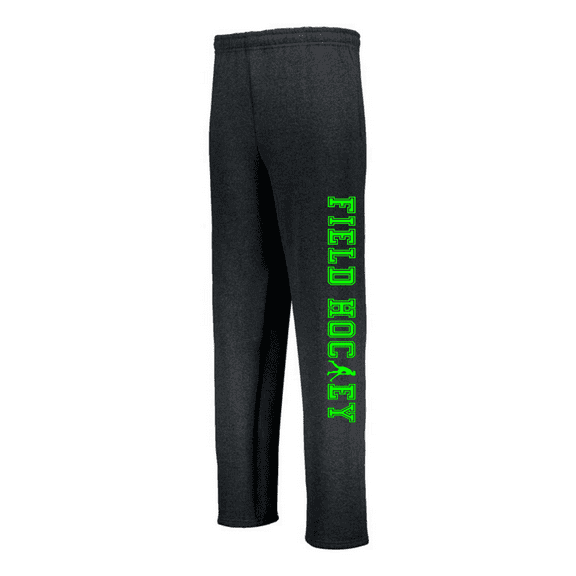 JANT girl Black Youth Field Hockey Sweatpants (Youth Large 14/16, Neon Green)