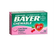 Bayer Aspirin 81mg Chewable (Cherry) 36 ct.