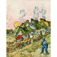 thumbnail image 2 of Van Gogh, Vincent 12x14 White Modern Wood Framed Museum Art Print Titled - Houses and Figure (1890), 2 of 4