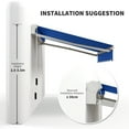 thumbnail image 6 of Outsunny 8' x 6.6' Patio Retractable Awning, Manual Sun Shade, Blue, 6 of 9