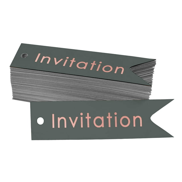 Inkdotpot Rose Gold Foil Paper Hang Tags Invitation Party Favor Tags 100 Pieces