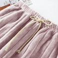 thumbnail image 6 of LLYwey Travel Pants Women's Solid Color Elastic Drawstring Flannel Pants with Thickened Home Clothes and Sleepwear Female Casual Pants Long Pant Style H1027 Pinks M, 6 of 8