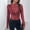 Red, variant on GZWYHT Women's Sheer Mesh Tops Polka Dot Print Long Sleeve Shirts Blouses Slim Fit T Shirts See Through Blouse Black L