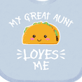 thumbnail image 4 of Inktastic My Great Aunt Loves Me with Taco Illustration Boys or Girls Baby Bib, 4 of 4