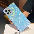 thumbnail image 2 of HAHDAXIA Slim Holographic Compatible with iPhone 12 pro Max Square Edge Case, Cute Geometric Triangle Pattern Soft TPU Silicone Shockproof Protective Durable Back Cases Cover Capa, 2 of 6