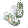 thumbnail image 6 of Ruyang Toddler Girls Jelly Sandals Cute Closed Toe Sandals Water-Resistant Beach Flat Sandal Non-Slip Bunny Shoes, 6 of 6