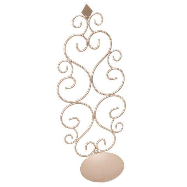 Candle Holder, Candlestick Foldable Iron For Room Champagne Gold