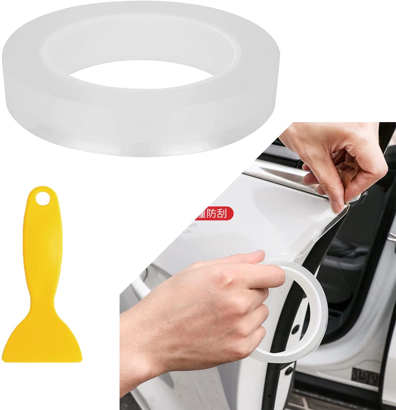 Brounit Car Door Edge Guards | 3cm X 10m Transparent Protection Film With Install Tool - View #8