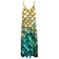 thumbnail image 4 of Mermaid Fish Scales Design Sleeveless Dress Woman Fashion Long Dresses Women's Summer Suit Dress 2025, 4 of 7