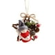 thumbnail image 2 of Adornos navideños con escena de árbol de Navidad, mini corona para colgar en la puerta, pequeños adornos para disfraces navideños, 2 of 5