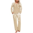 thumbnail image 2 of Rbaofujie Ladies Nightgowns Ladies' Gradient Printed Casual Top Pants Pajama Set Plus Size Robe, 2 of 6