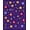 Purple, Pattern 3, variant on ODIKA 5'x7' Machine Washable Non-Slip Area Rug, ABC Showcasing Space Icons and Letter Forms High Traffic Rug, Green, 693287