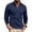 Blue, variant on CAIVO Polo Shirts For Men Casual Shirt Long Sleeve Classic Plaid Button With Pockets Lapel Golf Tops For Vacation , XXL