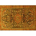 thumbnail image 1 of Ahgly Company Machine Washable Indoor Rectangle Persian Yellow Traditional Area Rugs, 2' x 4', 1 of 4