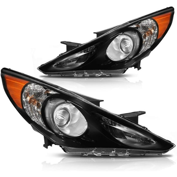 ECCPP Headlight Assembly Kit for 2011-2014 Hyundai Sonata Headlights Front Lamp Direct Replacement Pair Left   Right
