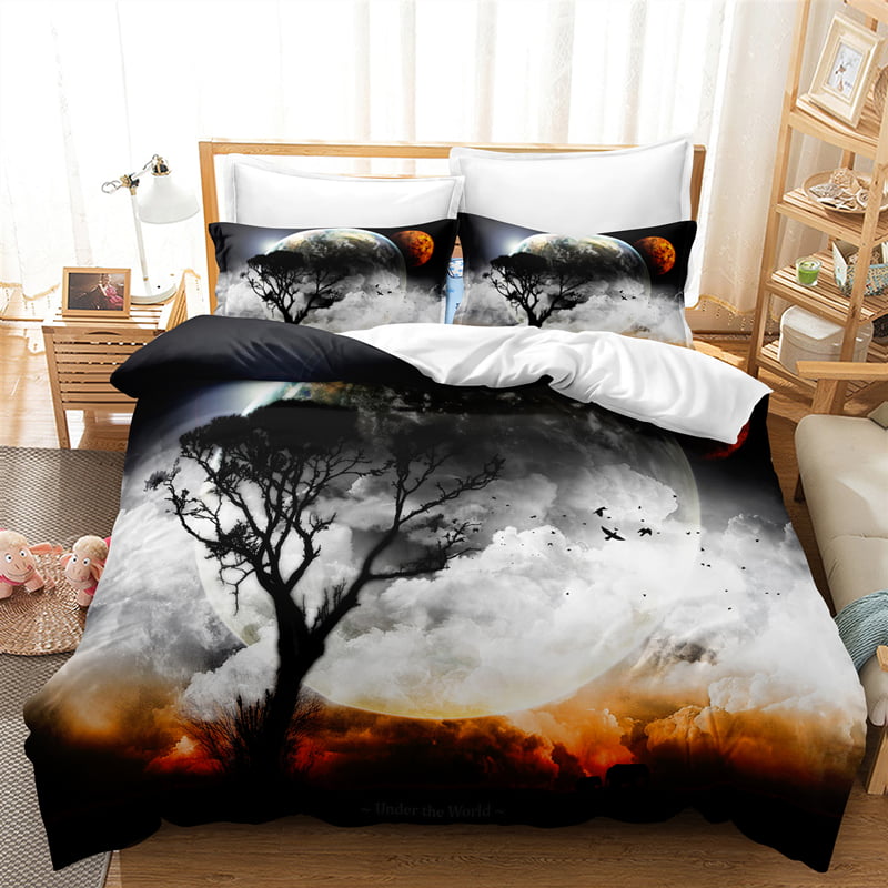 Modern Duvet Cover With Pillow Case Poly Cotton Quilt Cover Bedding Set All Size 