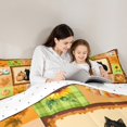 thumbnail image 4 of Castle Fairy Animal Black Cat 7Pcs Bedding Comforter Set for Kids Teens,Pumpkin Maple Leaves Queen Bedding Sets Super Cozy,Rustic Autumn Harvest Queen Sheet Sets,Ultra Soft Home Decor, 4 of 8
