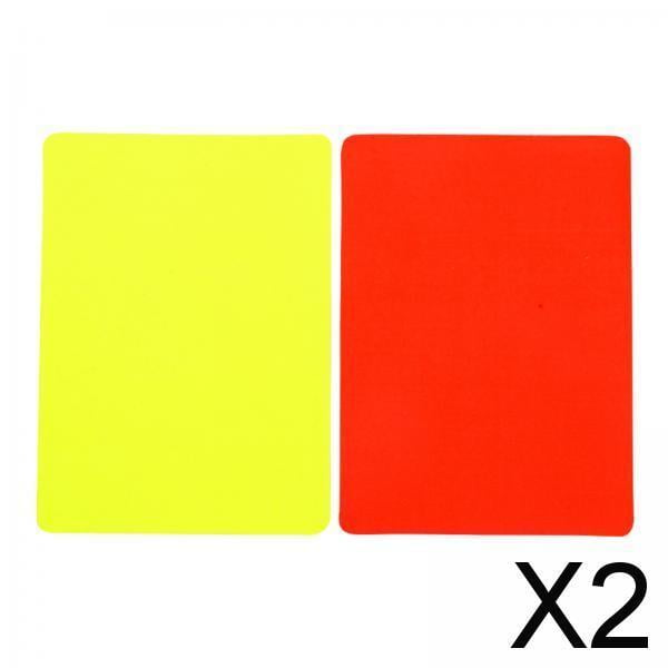 2x Juego de Tarjetas de árbitro de Fútbol, Accesorios de árbitro, Tarjetas de Advertencia de PVC, Y para Partido de Fútbol, 2 piezas