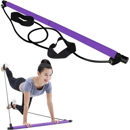Pilates Bar Kit with Resistance Bands,Multifunctional Pilatess Bar,Stretched Fusions Toning Bar,Pilates Sculpt Bar,Home Gym Equipment for Women & Men Home Gym Pilates Yoga