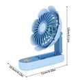 thumbnail image 2 of Harpi Hand Fan Rechargeable,Air Conditioner Fan,3 Speeds,USB Charging Personal Lash Fan Folding Sunflower Fan,Gifts for Women Men Kids Travel Essentials Indoor Outdoor, 2 of 4