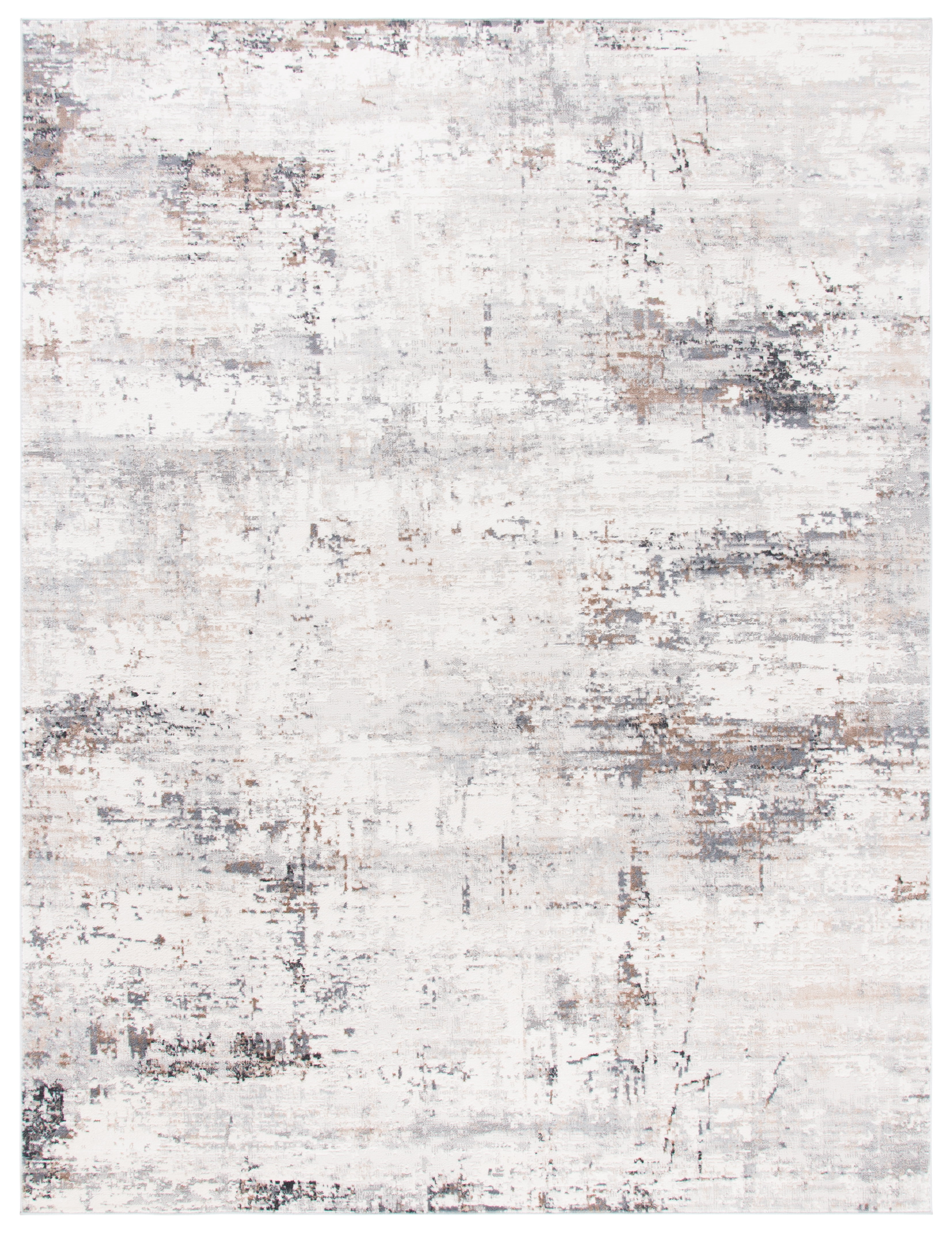 SAFAVIEH Amelia Topher Abstract Area Rug, Ivory/Gray, 9' x 12'